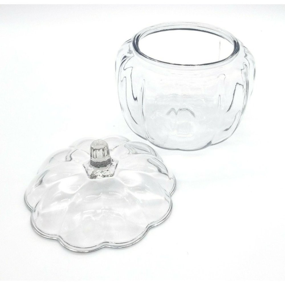 Dunkin Donuts Pumpkin Glass Jar Candy Dish Hallowe